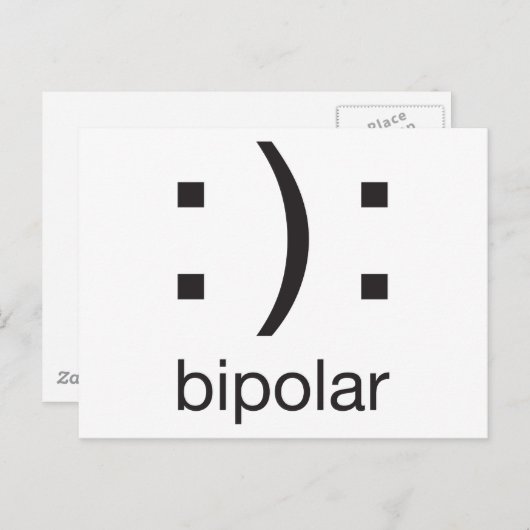 bipolar postkarte (Vorne/Hinten)