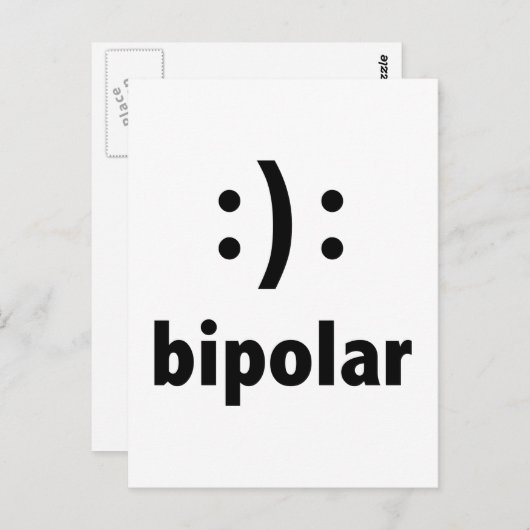 bipolar postkarte (Vorne/Hinten)