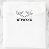 BIPOLAR RUNDER AUFKLEBER (Tasche)