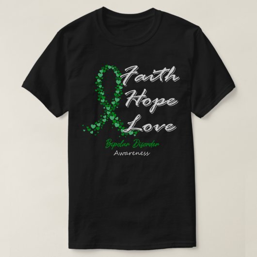 Bipolare Störung Bewusstsein der Hoffnung Hoffnung T-Shirt (Design vorne)
