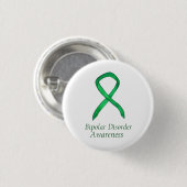Bipolare Störung Green Awarness Ribbon Custom Butt Button (Vorne & Hinten)
