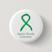 Bipolare Störung Green Awarness Ribbon Custom Butt Button (Vorderseite)