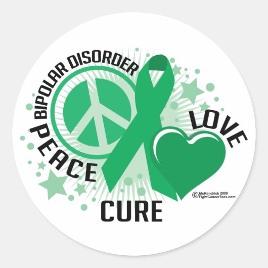 Bipolare Störung PLC Runder Aufkleber (Vorderseite)