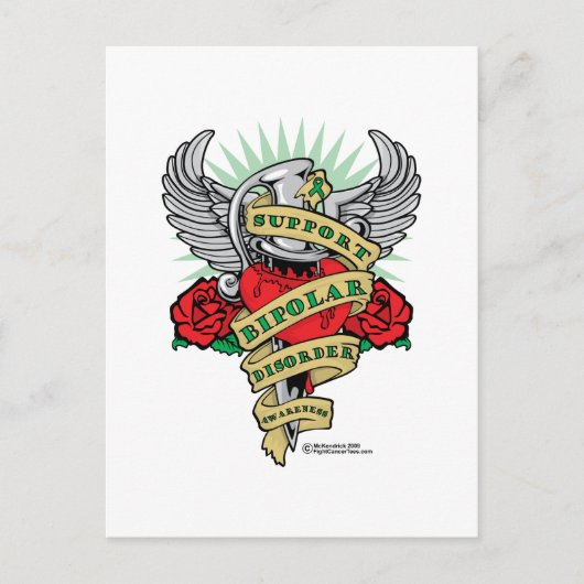 Bipolare Störung Postkarte (Vorderseite)