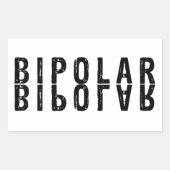 Bipolare Textgestaltung Rechteckiger Aufkleber (Vorderseite)