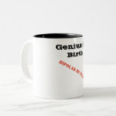 Bipolares Sprichwort Zweifarbige Tasse (Vorderseite Links)