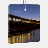 Bir-Hakeim-Brücke bei Morgendämmerung im Winter -  Keramikornament (Rechts)