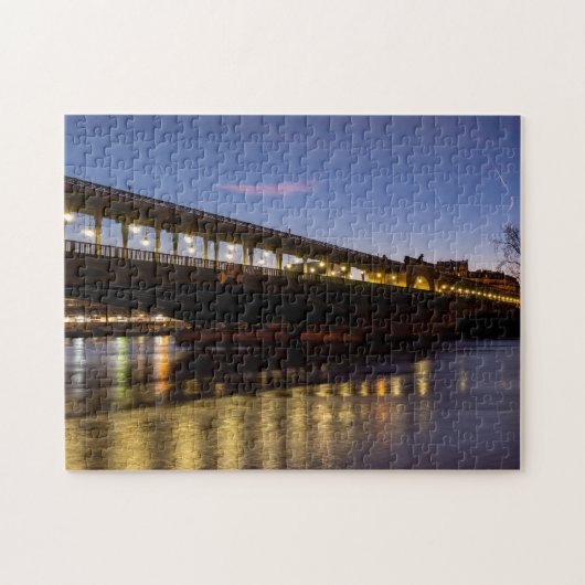 Bir-Hakeim-Brücke bei Morgendämmerung im Winter -  Puzzle (Horizontal)