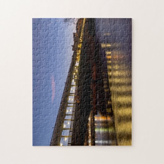 Bir-Hakeim-Brücke bei Morgendämmerung im Winter -  Puzzle (Vertikal)