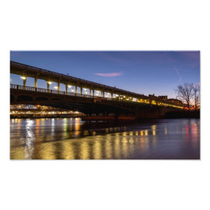 Bir-Hakeim-Brücke bei Morgengrauen im Winter - Par Fotodruck