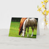 Biracial Horse Couple Karte (Gelbe Blume)