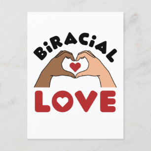 Biracielles Liebespaar gemischter Herkunft Postkarte