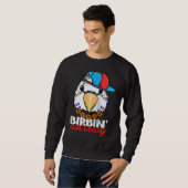 Birbing Ain't Easy Parrot I Violet Budgie Budgerig Sweatshirt (Vorne ganz)