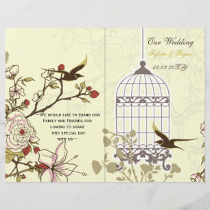 Bircage-Hochzeitsprogramm für Gelbschwanzvögel