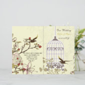 Bircage-Hochzeitsprogramm für Gelbschwanzvögel (Stehend Vorderseite)