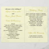 Bircage-Hochzeitsprogramm für Gelbschwanzvögel (Rückseite)