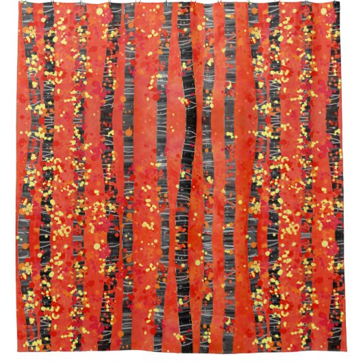 Birch Aspen Tree Forest Duschvorhang (Vorderseite)