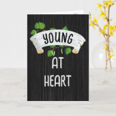 Birch Banner und Ivy Birthday Spaß Karte (Gelbe Blume)