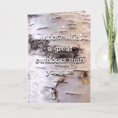 Birch Bark Birthday Humork Karte (Vorderseite)