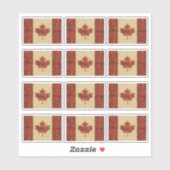 Birch Bark Canadian Flag Sticker (Blatt)