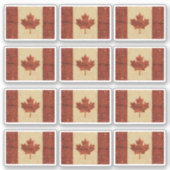 Birch Bark Canadian Flag Sticker (Vorderseite)