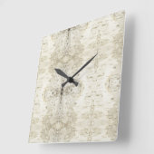 Birch Bark Clock Quadratische Wanduhr (Winkel)
