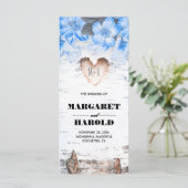 Birch Bark Heart Rustic Country Hochzeitsprogramme Programm (Stehend Vorderseite)