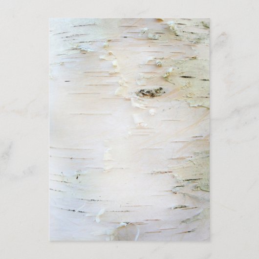 Birch Bark Heart Rustic Wedding Information Begleitkarte (Rückseite)