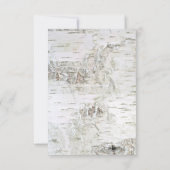 Birch Bark Heart Wedding RSVP Cards Karte (Rückseite)