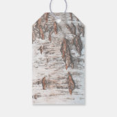 Birch Bark Herz Rustikale Hochzeit im Herbst Geschenkanhänger (Rückseite)