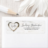 Birch Bark Herz Rustikaler Fall (Insitu)