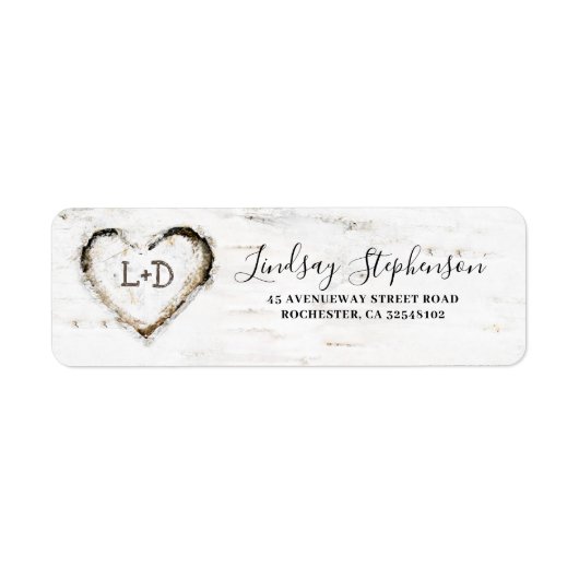 Birch Bark Herz Rustikaler Fall (Vorne)