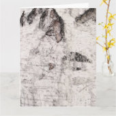 Birch bark pattern card karte (Gelbe Blume)