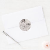 Birch bark pattern classic round sticker (Umschlag)