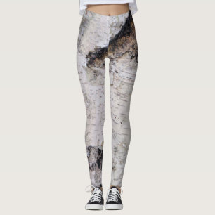 Birch bark pattern leggings