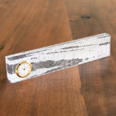 Birch bark pattern namensplakette (Seite)