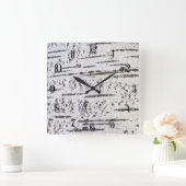 Birch bark pattern quadratische wanduhr (Zuhause)