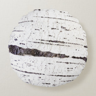 Birch bark pattern rundes kissen