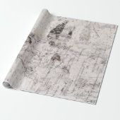 Birch bark pattern wrapping paper geschenkpapier (Ungerollt)