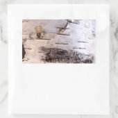 Birch Bark Rechteckiger Aufkleber (Tasche)
