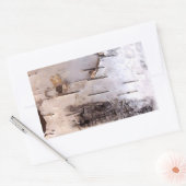 Birch Bark Rechteckiger Aufkleber (Umschlag)