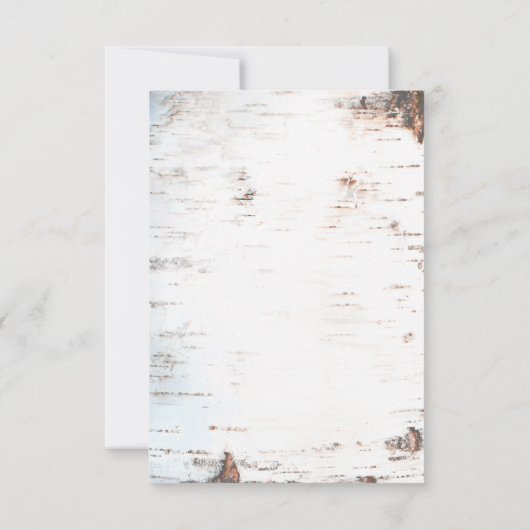 Birch Bark Rustic Country Wedding RSVP Cards (Rückseite)