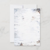 Birch Bark Rustic Country Wedding RSVP Cards Einladung (Rückseite)