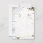 Birch Bark Rustic Country Wedding RSVP Cards Karte (Rückseite)