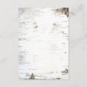 Birch Bark Rustic Country Wedding RSVP Cards Karte (Rückseite)