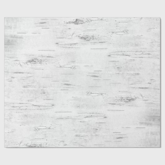 Birch Bark Rustic Holiday Gift Geschenkpapier (Flach)