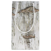 Birch Bark Rustic Kleine Geschenktüte (Vorderseite)