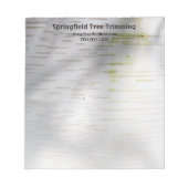 Birch Bark Rustic Nature Custom Business Notizblock (Vorderseite)