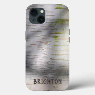 Birch Bark Rustic Nature Individuelle Name Case-Mate iPhone Hülle