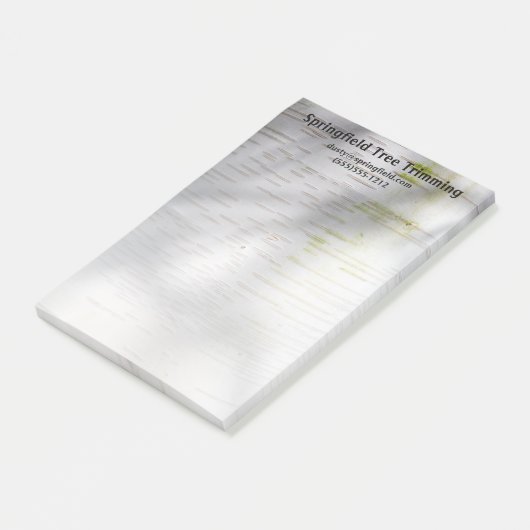 Birch Bark Rustic Nature Individuelle Name Post-it Klebezettel (angewinkelt)